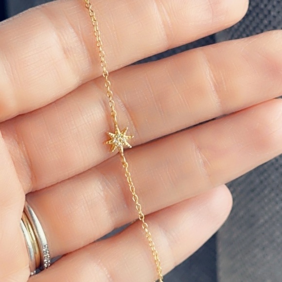 24k Gold Vermeil Celestial Dainty Bracelet - Picture 5 of 7